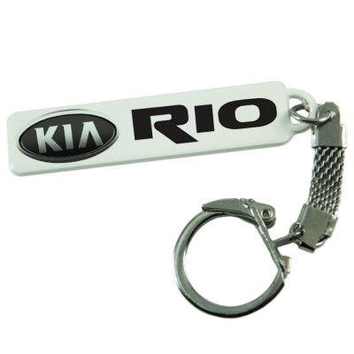 Брелок гос. номера с надписью "KIA Rio"